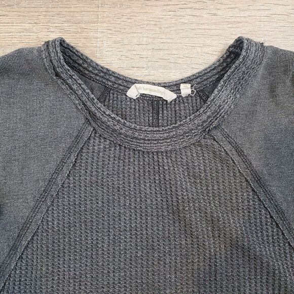 Soft Surroundings Thermal Waffle Knit Longsleeve Tunic S Gray Outdoors Grunge - Picture 3 of 11